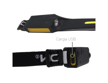 LINTERNA FRONTAL CON SENSOR COB 8W 280LM RECARGABLE