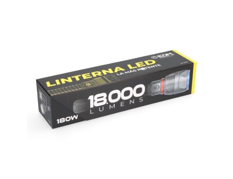 LINTERNA LED 18000 LÚMENES LARGO ALCANCE EDM