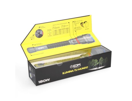 LINTERNA LED 18000 LÚMENES LARGO ALCANCE EDM