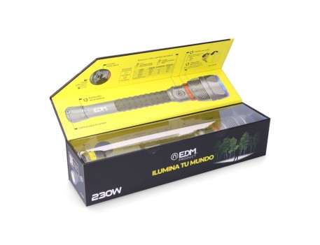 LINTERNA LED 23000 LÚMENES LARGO ALCANCE RECARGABLE