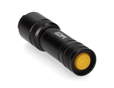 LINTERNA LED TÁCTICA BLACK GRIP CON ZOOM 150LM