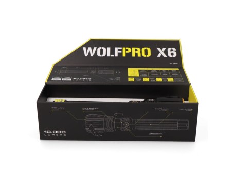 LINTERNA LED TÁCTICA WOLFPRO X6 10000LM ALCANCE