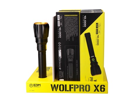 LINTERNA LED TÁCTICA WOLFPRO X6 10000LM ALCANCE