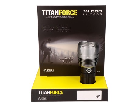 LINTERNA LED TÁCTICA TITANFORCE 14000LM IP44
