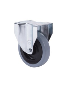 RUEDA FIJA 80MM GOMA GRIS CARGA 135KG