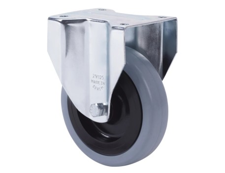 RUEDA FIJA 80MM GOMA GRIS CARGA 135KG