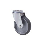 RUEDA GIRATORIA M12 INOX 100MM GOMA GRIS 180KG