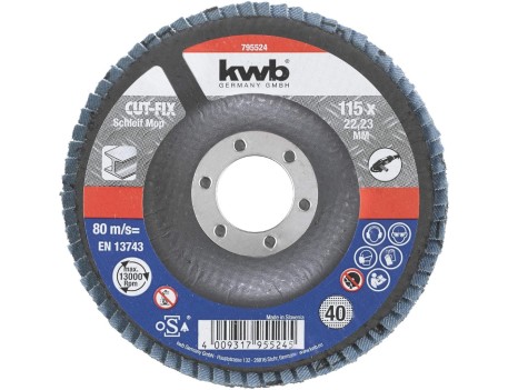 DISCOS LÁMINAS CUTFIX METAL 115X22MM GRANO 40