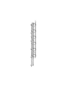 KIT ESCALERA FIJA GABBIA 4.58M CON AROS ALUMINIO 2