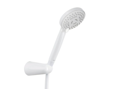 KIT DUCHA BOMBAY BLANCO 3 CHORROS CON SOPORTE
