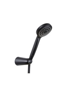 KIT DUCHA VERONA NEGRO CABEZAL REDONDO 10CM