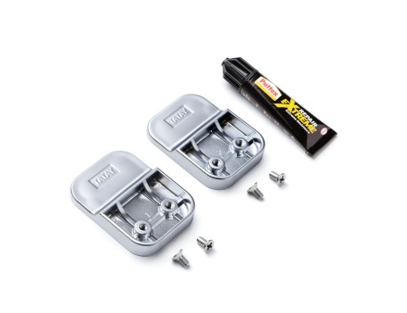 SOPORTES GLUE & FIX FLAT CROMADO SIN TALADRAR