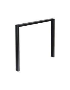 PATA ACERO 80X71CM PERFIL U NEGRA EFECTO PORO