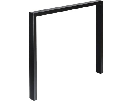 PATA ACERO 80X71CM PERFIL U NEGRA EFECTO PORO