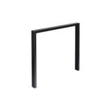 PATA ACERO 80X71CM PERFIL U NEGRA EFECTO PORO