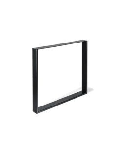 PATA ACERO 80X71CM CUADRADA NEGRA EFECTO PORO