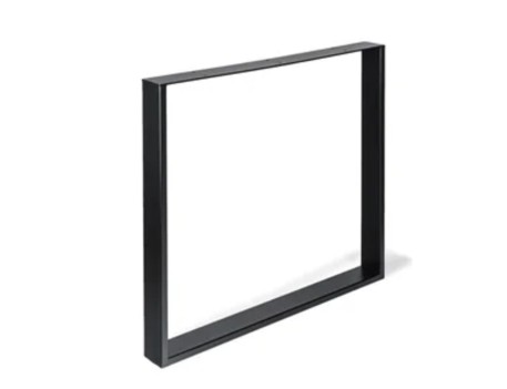 PATA ACERO 80X71CM CUADRADA NEGRA EFECTO PORO