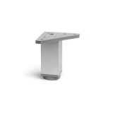 PATA CUADRADA ANODIZADA MATE 150MM PARA MUEBLE