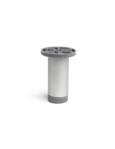 PATA REDONDA ANODIZADA MATE 100MM PARA MUEBLE