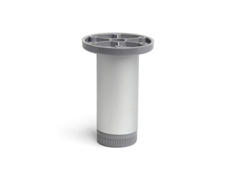 PATA REDONDA ANODIZADA MATE 100MM PARA MUEBLE
