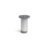 PATA REDONDA ANODIZADA MATE 100MM PARA MUEBLE