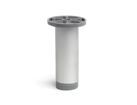 PATA REDONDA ANODIZADA MATE 150MM PARA MUEBLE