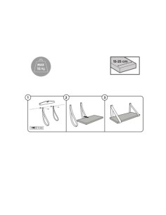 2 TIRAS SOPORTE BALDA POLIPROPILENO 435X40MM CREMA 2