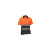 POLO MANGA CORTA ALTA VISIBILIDAD NARANJA/GRIS T-S