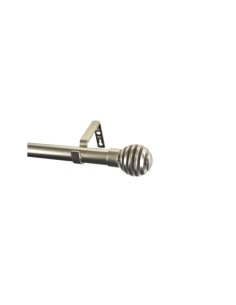 KIT BARRA CORTINA EXTENSIBLE 110-200CM PLATA AROS 2