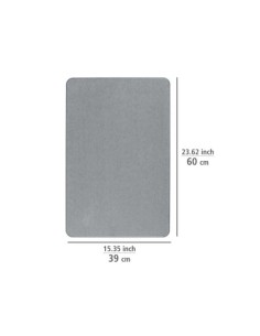 ALFOMBRA DE BAÑO ANTIDESLIZANTE SIMI GRIS 60X39CM 2