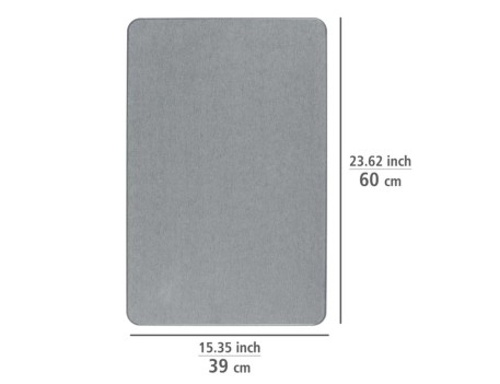 ALFOMBRA DE BAÑO ANTIDESLIZANTE SIMI GRIS 60X39CM