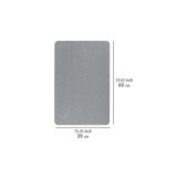 ALFOMBRA DE BAÑO ANTIDESLIZANTE SIMI GRIS 60X39CM