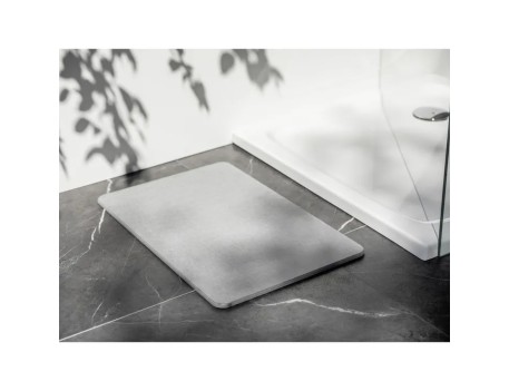 ALFOMBRA DE BAÑO ANTIDESLIZANTE SIMI GRIS 60X39CM
