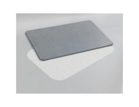 ALFOMBRA DE BAÑO ANTIDESLIZANTE SIMI GRIS 60X39CM