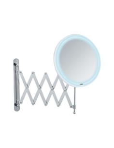 ESPEJO MURAL TELESCÓPICO LED BARONA CROMADO 20CM