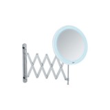 ESPEJO MURAL TELESCÓPICO LED BARONA CROMADO 20CM