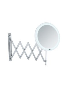 ESPEJO MURAL TELESCÓPICO LED BARONA CROMADO 20CM 2