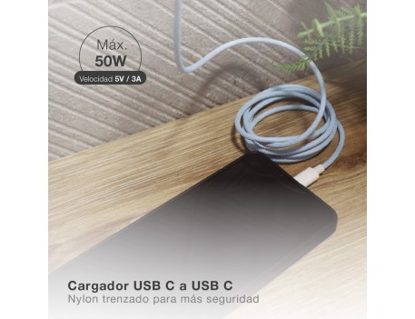 CABLE USB TIPO C A USB TIPO C 1.5M 480MBPS
