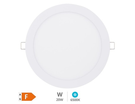 DOWNLIGHT LED EMPOTRABLE REDONDO 20W LUZ FRÍA