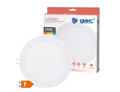 DOWNLIGHT LED EMPOTRABLE REDONDO 20W LUZ FRÍA
