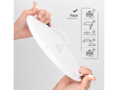 DOWNLIGHT LED EMPOTRABLE REDONDO 20W LUZ FRÍA