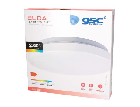 PLAFÓN LED TECHO ELDA 20W 6500K LUZ FRÍA BLANCO