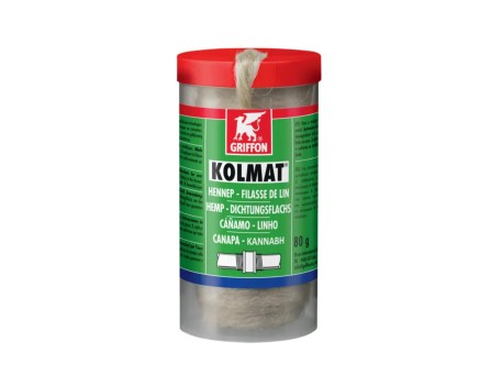 CÁÑAMO KOLMAT PARA ROSCAS METÁLICAS 80G GRIFFON