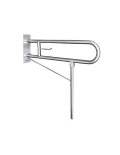 BARRA ABATIBLE INOX 80CM APOYO SUELO BRILLO