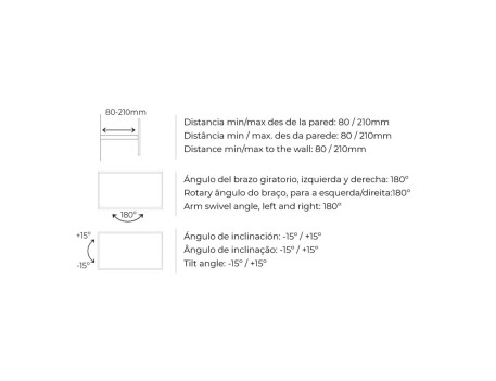 SOPORTE TV CON BRAZO 23-42 25KG ELEKTRO3