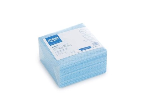 PACK 50 BAYETAS DESECHABLES ANTIBACTERIANAS AZUL