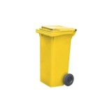 CONTENEDOR BASURA 120 LITROS CON RUEDAS AMARILLO