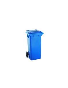 CONTENEDOR BASURA 120 LITROS CON RUEDAS AZUL
