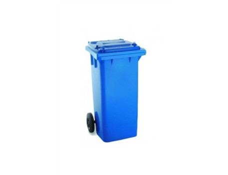 CONTENEDOR BASURA 120 LITROS CON RUEDAS AZUL