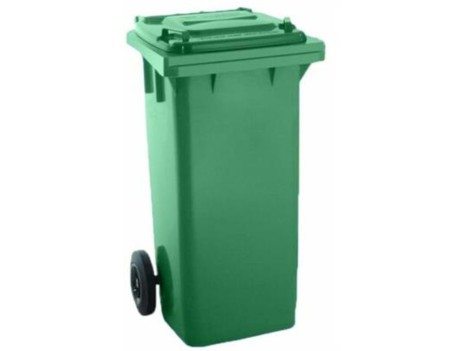 CONTENEDOR BASURA 120L CON RUEDAS VERDE